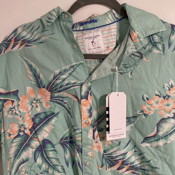 Denim & Flower Men's summer button down - Picture 2 of 4